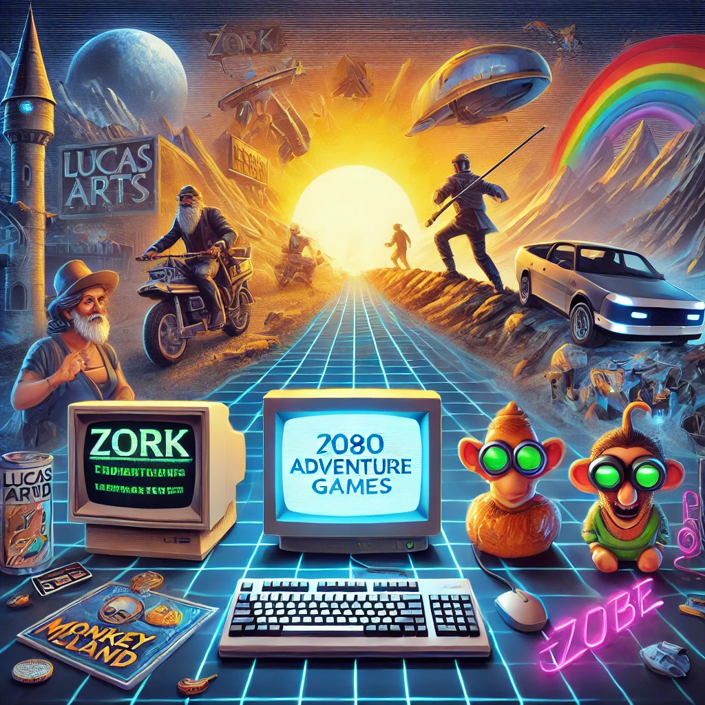 Point-and-Click-Adventures, Geschichte Point-and-Click, LucasArts Adventures, Monkey Island, SCUMM-Engine, Sierra On-Line, Thimbleweed Park, moderne Adventures, VR Adventures, klassische Abenteuerspiele, Adventure-Genre Entwicklung, Zukunft Point-and-Click-Adventures, Gabriel Knight, Broken Age, Return to Monkey Island, interaktive Geschichten, Adventure-Games 2025, beliebte Adventures, Point-and-Click-Renaissance, Adventures f&uuml;r PC und Konsole, Story-basierte Spiele, narrative Games, Textadventure Entwicklung, Abenteuer Spiele Klassiker, Indie-Adventure-Spiele, Adventure-Revival, legend&auml;re Adventures.