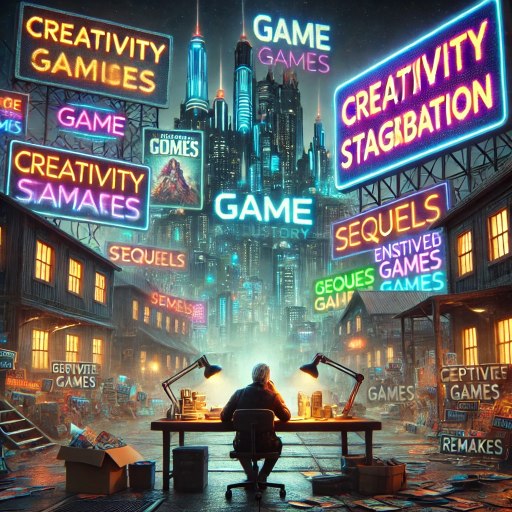 Spieleentwicklung, Kreativitätskrise, Gaming-Industrie, Innovation, Mainstream-Games, uninspirierte Spiele, Spielebranche, kreative Stagnation