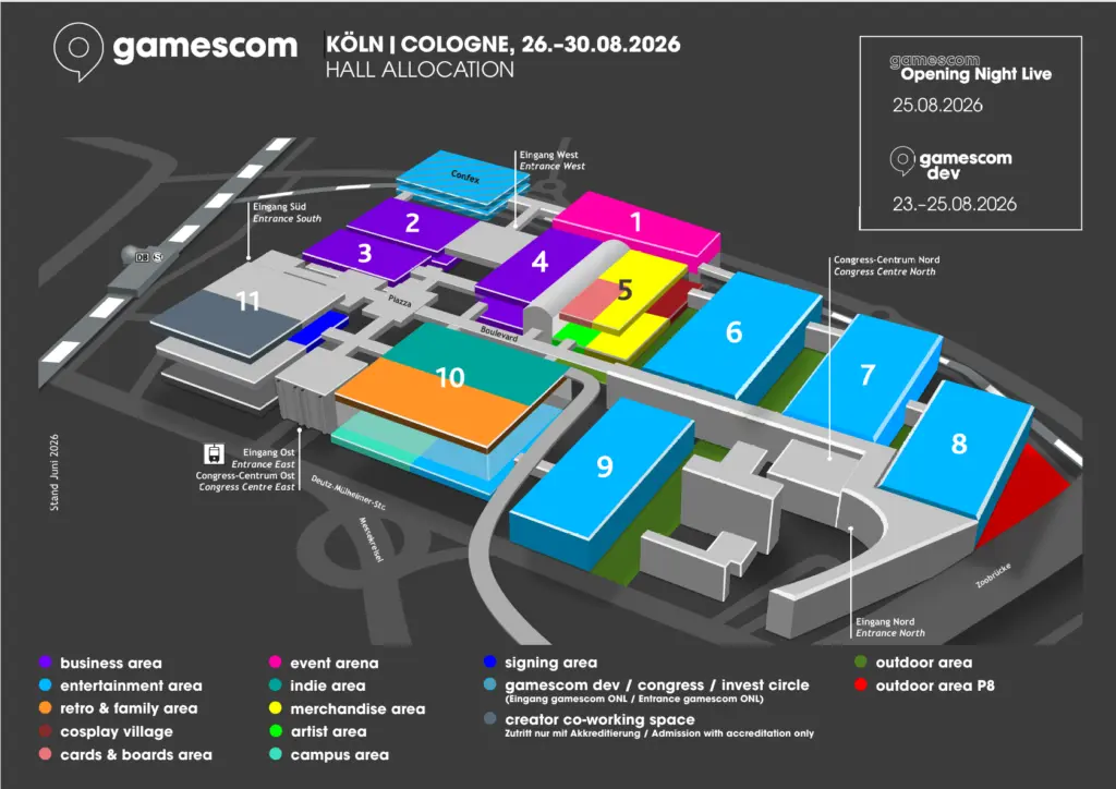 Gamescom 2026 Goodies: 15 geniale Tipps für kostenlose Freebies und Merch 2 Hallenplan Gamescom 2026