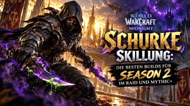 WoW Midnight Schurke Skillung: Die besten Builds für Season 2 im Raid und Mythic+ 1 WoW Midnight Schurke Skillung Guide mit Dolchen im Schatten für Season 2 (KI-generiertes Bild)